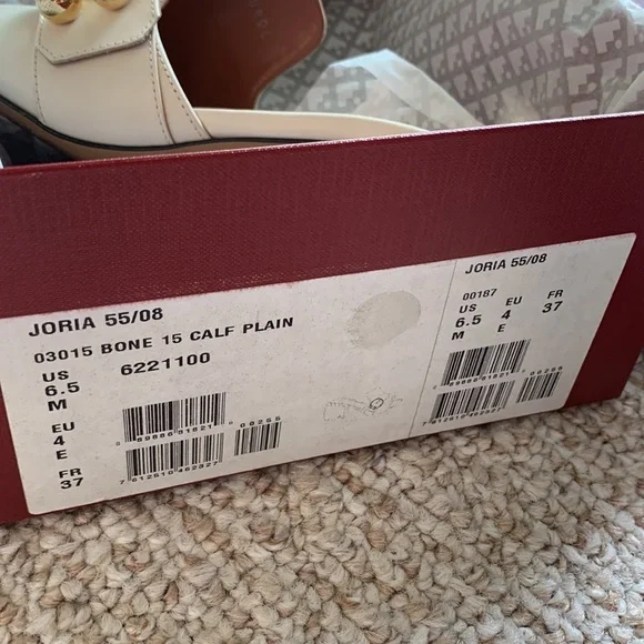 BALLY Switzerland JORIA 55 mule sandals slip-on. Gold buckle. Made in Italy
